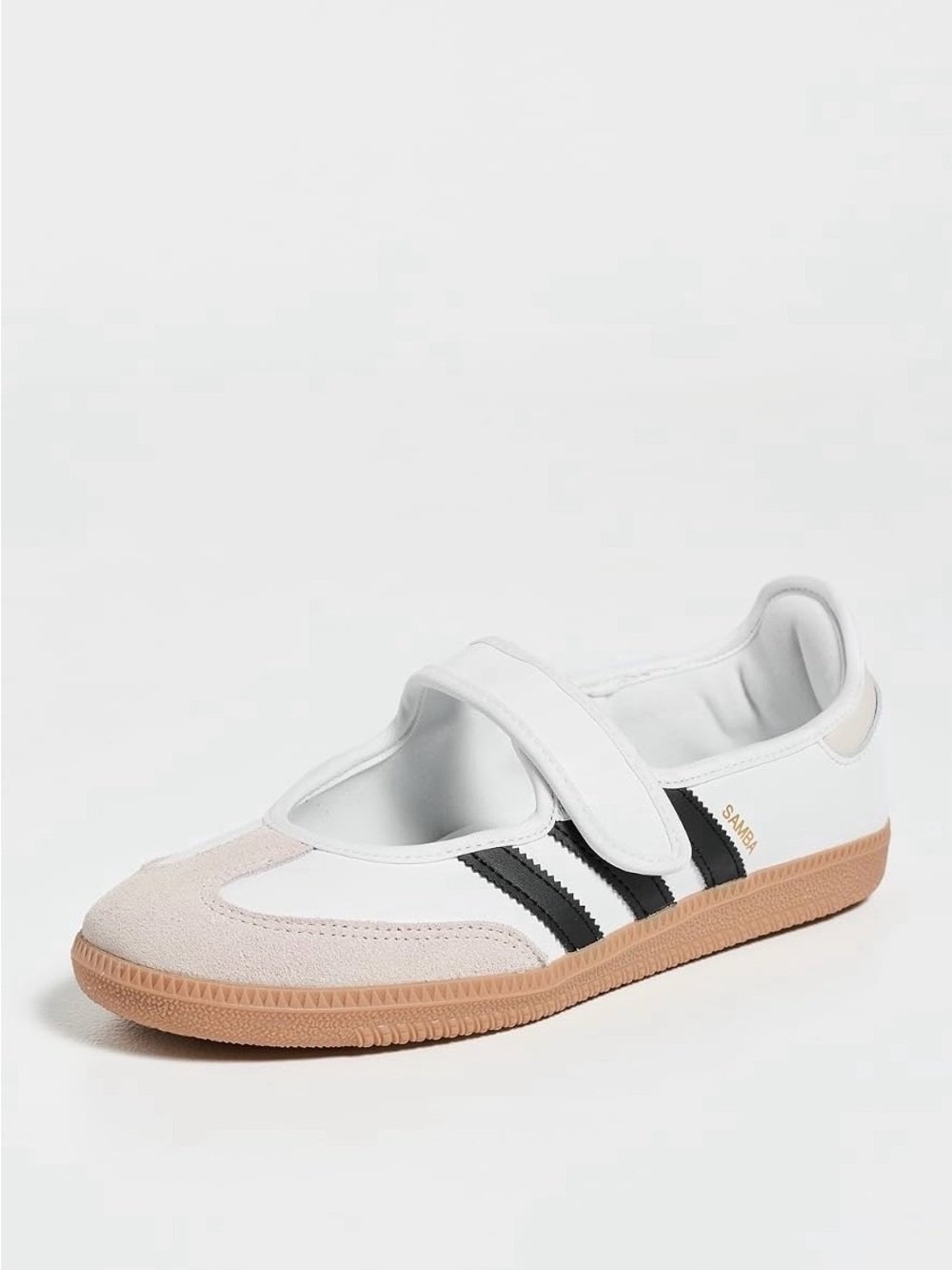 Women Samba Mary Jane Shoes - White / Black